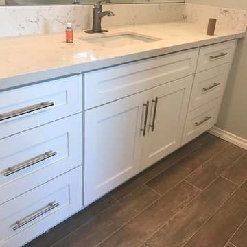 Bathroom Remodel with Blue Accent Tile