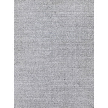 Nova Indoor/Outoor Handmade Flatwoven PET yarn Gray Area Rug, 6'x9'