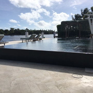 Custom Wet Edge and Infinity Edge Pool in Fort Lauderdale