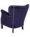 Jenny Arm Chair, Royal Blue, Cherry Mahogany, Velvet