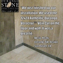 Authentic Durango Stone&trade; - Ceramic Tile Design Showroom Installation Testimonial - Wall And Floor Tile
