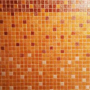 Colorful Basement Bath