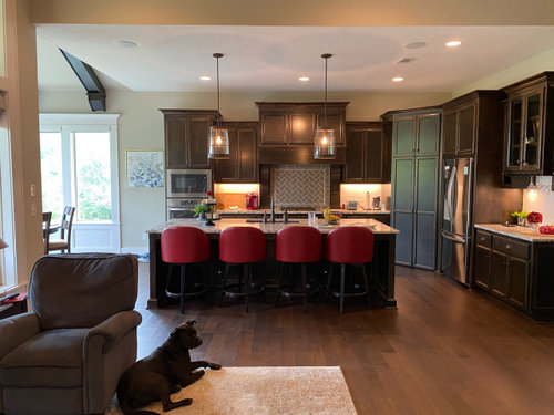 Lighting up a dark kitchen and living room