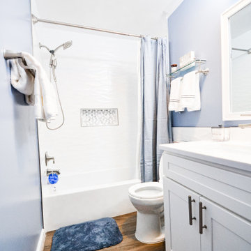 Blue Seaglass Bathroom Remodel in Oakton, VA