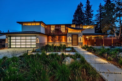 Example of a mid-sized trendy home design design in San Francisco