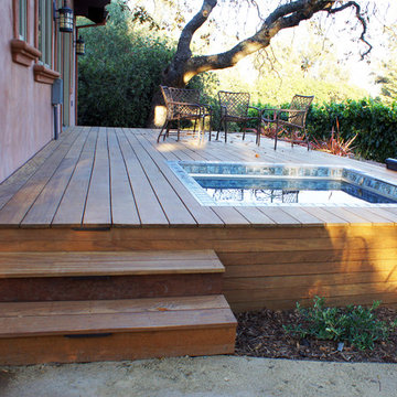 Bradford spa set into ipe deck