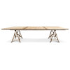 Frinier Industrial Loft Iron Reclaimed Wood Extra Large Dining Table - 110"