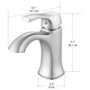 Ancona Morgan Series Single Lever Bathroom Faucet, Brushed Nickel