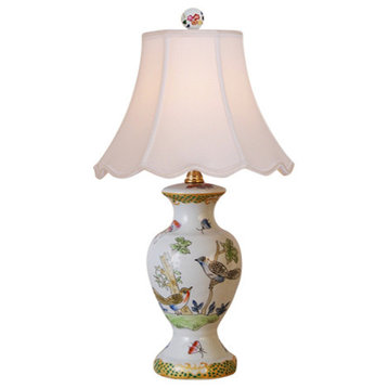 Springtime Birds Porcelain Table Lamp