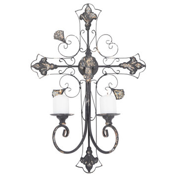 Black Iron French Country Wall Decor, 24"x16"x6" 560135
