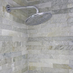 Island Stone Himachal White Strip Tile Bath - Tile