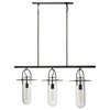 Nuance Linear Chandelier, Aged Iron