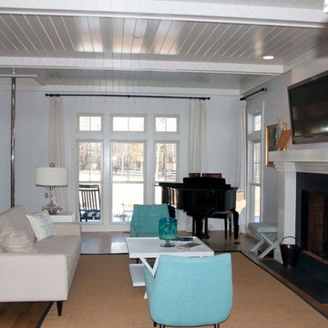 Living Room with Fireman Pole
