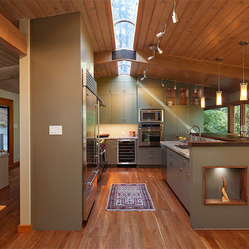 Rustic Galley Kitchen