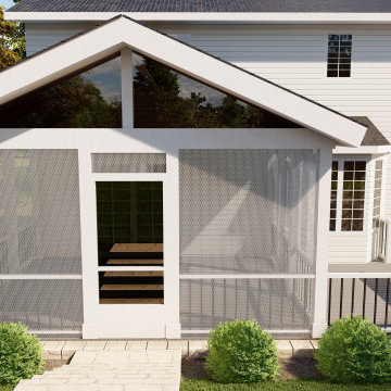Moisture Shield Elevate Alpine Gray Screened Porch and Deck