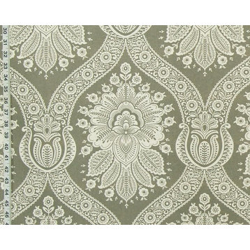 Wallpaper Fabric Floral Modern Colonial Toile, Gray, Standard Cut