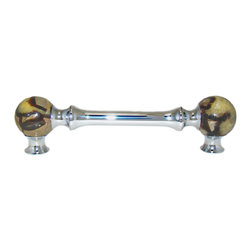 Myterra Gemstone Hardware - Gemstone Cabinet Pull, Septarian Spheres - Cabinet And Drawer Handle Pulls