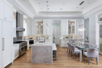 Transitional kitchen photo in Miami