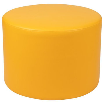 Flash Furniture 18" Large Vinyl Collaborative Circle Classroom Chair in Yellow