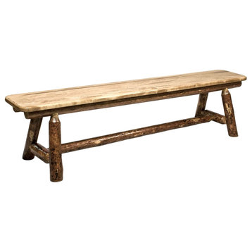 Glacier Country Collection Plank Style Bench, 72"