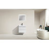 MOF Wall Mounted Vanity With Reinforced Acrylic Sink, High Gloss White, 24"