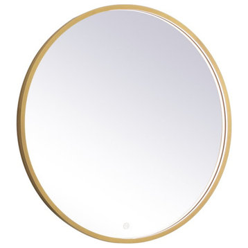 Modern Brass Led Mirror