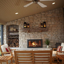 outdoor fireplace