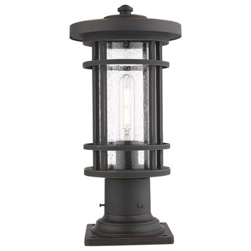 Z-Lite 1 Light Outdoor Pier Mounted Fixture Oil Rubbed Bronze 570PHM-533PM-ORB