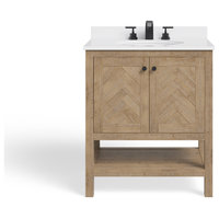 Savannah Bathroom Vanity, Acacia, 30", Single Sink, Freestanding