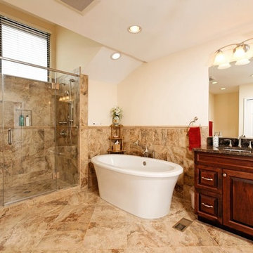 Contemporary Reston, Virginia Bath Meets Owner's Needs