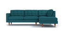 Logan 2-Piece Sectional Sofa, Chicago Blue, Chaise on Left