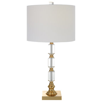 Brass Plated Finish Table Lamp