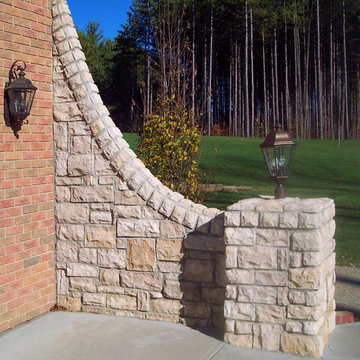 Exterior Accents Using Limestone Manufactured Stone
