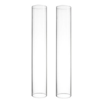 Glass Chimney Shade Hurricane Candle Holder Tube Taper, 2.5"x18", Set of 24
