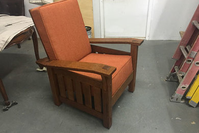 Stickley Chair Refinish and Upholstery