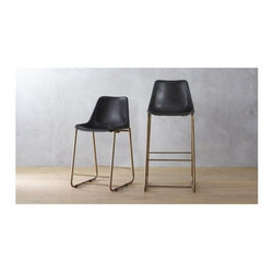 roadhouse black leather bar stools | CB2 - Bar Stools And Counter Stools