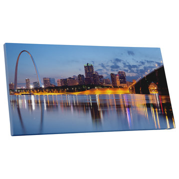 St Louis KY Panoramic Skyline Gallery Wrapped Canvas Wall Art, 30"x16", 30"x16"