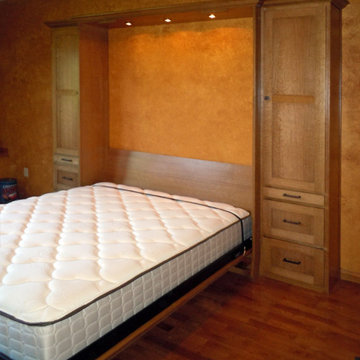 Quartersawn Oak Murphy Bed with a Dark Walnut Stain 1