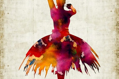 Watercolor Print Ballerina A3 - 16.5 x 11.7 - 16.5 x 11.7