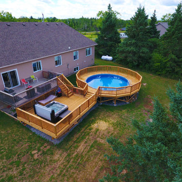 Deck with Above Ground Pool