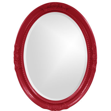 Queen Ann Antique Mirror - Red