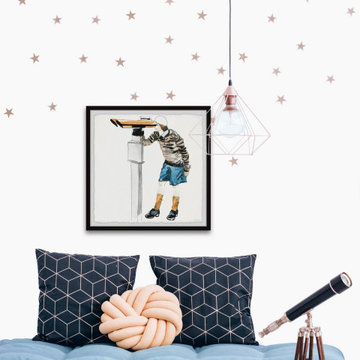 "Surveying Boundaries" Framed Painting Print