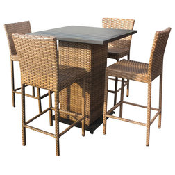 Tropical Outdoor Pub And Bistro Sets by Burroughs Hardwoods Inc.