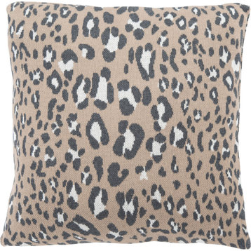 Kasya Leopard Pillow Beige, Black