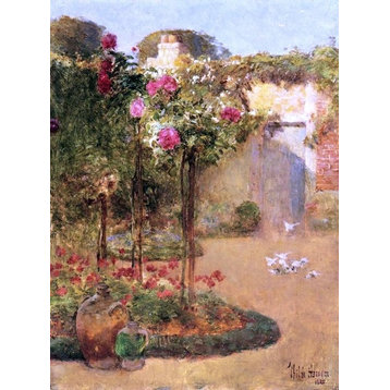 Frederick Childe Hassam The Rose Garden, 21"x28" Wall Decal Print