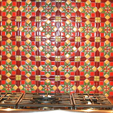 hand painted pattern tile