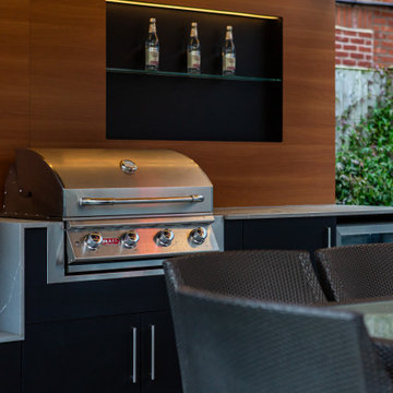 Louvered Pergola and Outdoor Kitchen