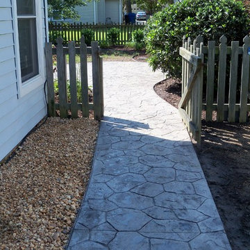 Stamped Concrete Patio & Walkway