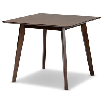 Baxton Studio Pernille Walnut Finished Square Wood Dining Table