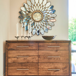 Metro Table with Parson Chairs & Live Edge Sideboard - Kitchen And Dining Furniture